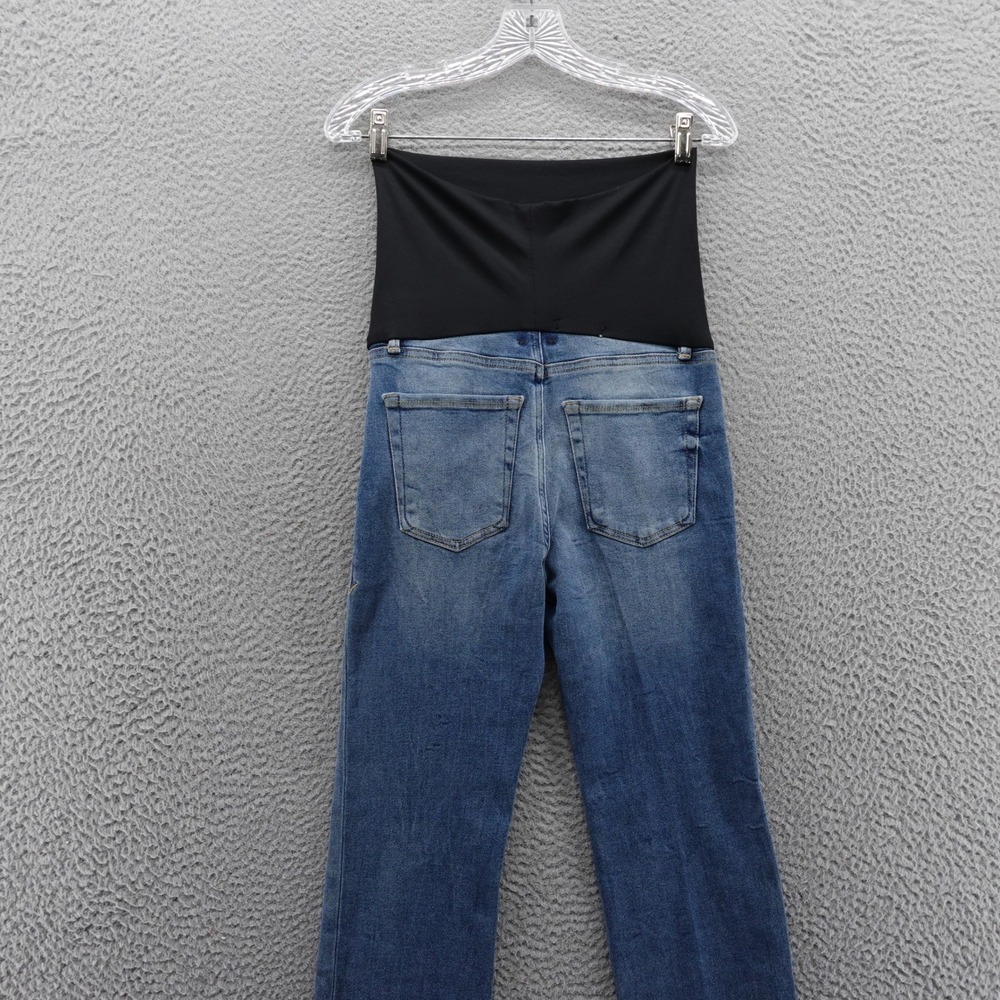 Good American Maternity Jeans Blue Denim Over Belly Stretch Size 00 24 NEW - Picture 4 of 14